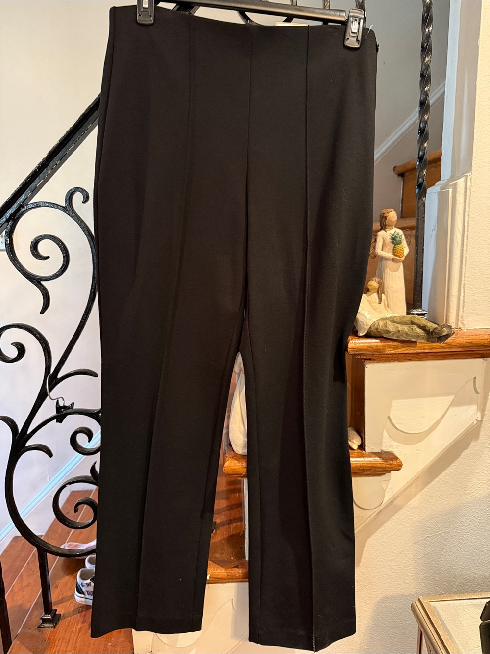 Chico's Black Straight-Leg Trousers